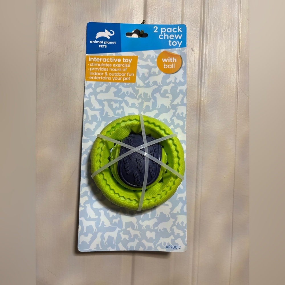 Animal Planet Interactive Set 2~ Natural Dental Dog Toy ~ Clean Teeth & Gums